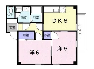 2DKの間取り画像