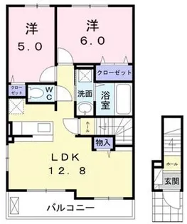 カーサ アストレアC【2階】の間取り