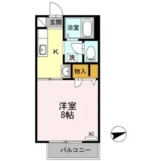 プチコーポかたおか【101号室】の間取り
