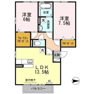 シャルル Ⅱ棟【201号室】の間取り