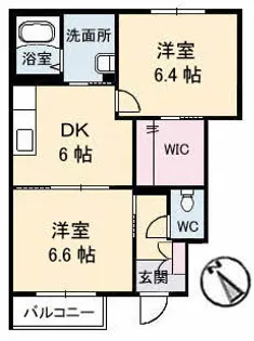 メゾン楽天 B棟【103号室】の間取り