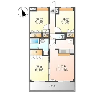 ベル・グラース【202号室】の間取り
