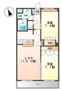 サンガーデン曙【206号室】の間取り