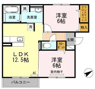 ブランチブロード樹【303号室】の間取り
