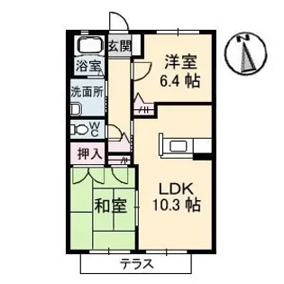 ディアスエイフウ A棟【102号室】の間取り