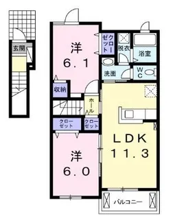 ベル メゾンA【202号室】の間取り