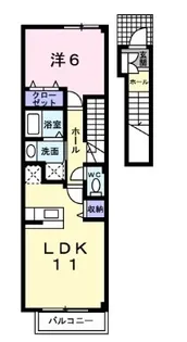 アール・ド・ヴィーヴルC【202号室】の間取り