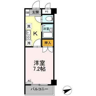 セジュール浦上【315号室】の間取り