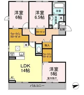 D-roomピジョン【103号室】の間取り