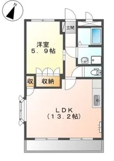 グリシーナ【106号室】の間取り