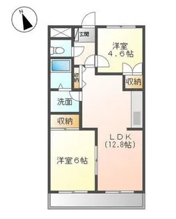 サンライズ・U【202号室】の間取り