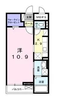 メゾン千代田【104号室】の間取り