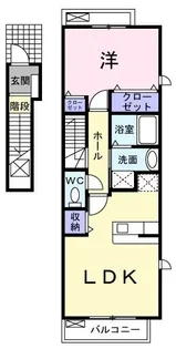 リヴィエールA【201号室】の間取り