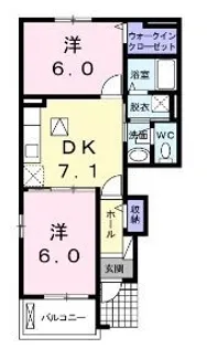 セレッソA【101号室】の間取り