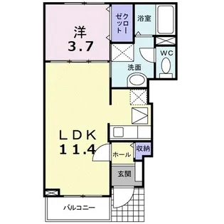 アルドールB【102号室】の間取り