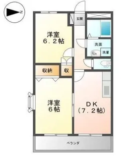 ビューオンザヒル【203号室】の間取り