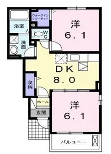 ブランシュ プロスペレC【102号室】の間取り