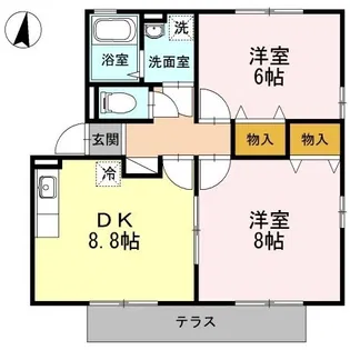 セジュール千田イースト【101号室】の間取り