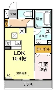 エザンス曙【102号室】の間取り