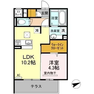 セレーノ空【103号室】の間取り