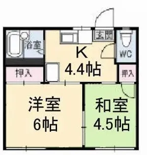 コートビレッジ東手城B棟【202号室】の間取り