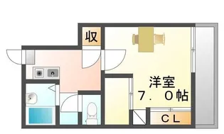 レオパレスパティオ【101号室】の間取り