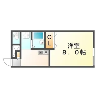 レオパレスひまわり【104号室】の間取り
