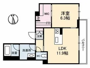 シャーメゾンスリースター【202号室】の間取り