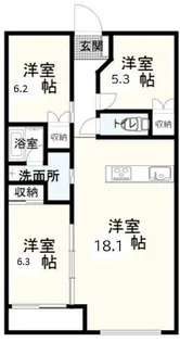 ベイフロントマンション【406号室】の間取り