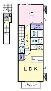 クレメント A【201号室】の間取り
