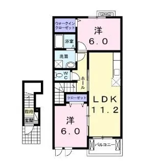 セレッソA【202号室】の間取り