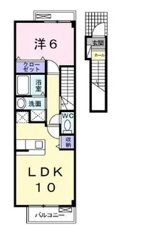 ネオハイムD【203号室】の間取り
