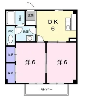 メゾンルミエール【202号室】の間取り