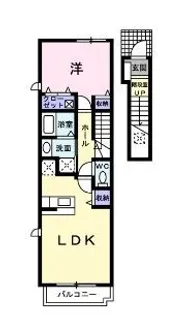 クリザンテーム【204号室】の間取り