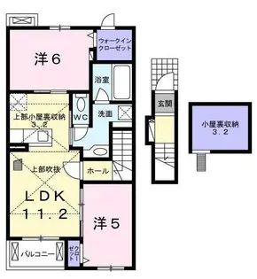 クラール エフⅠ【203号室】の間取り