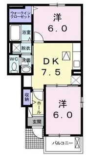ル ココンB【104号室】の間取り