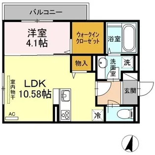 SOPHIA MIRIMA【305号室】の間取り