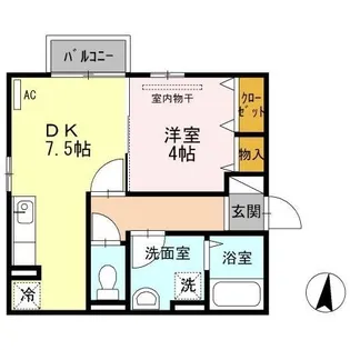 エスポワール【205号室】の間取り