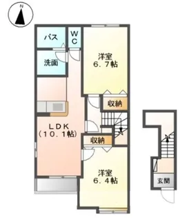 ビビエンダ【201号室】の間取り