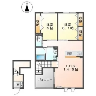 Peer Maison Ⅱ【202号室】の間取り