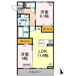 ドルフオーベン【301号室】の間取り