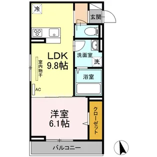 ラ・ナチュール曙【302号室】の間取り