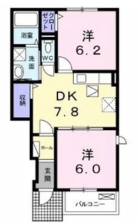 カームフルート【103号室】の間取り