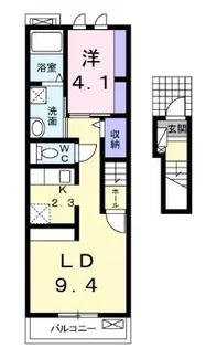 ルミエールⅢ【202号室】の間取り
