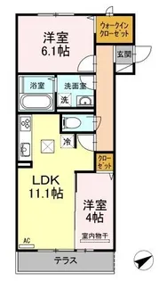 ルークス花園【205号室】の間取り