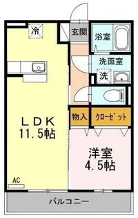 ローゼスポート港町 B棟【306号室】の間取り