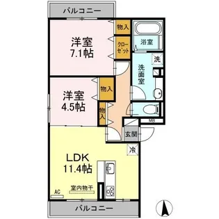メゾン D【201号室】の間取り