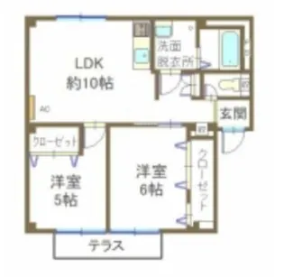 メープルシティひらまつ【201号室】の間取り
