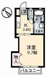 アメニックス福山 10番館【102号室】の間取り
