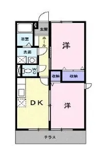 アルファ ツー【101号室】の間取り